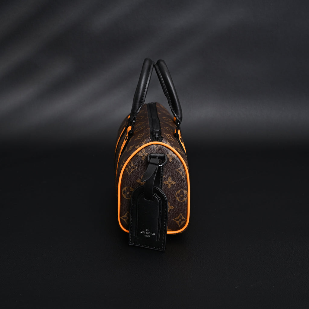 Louis Vuitton Keepall Bandoulière 50 – Monogram Canvas with Neon Orange Trim